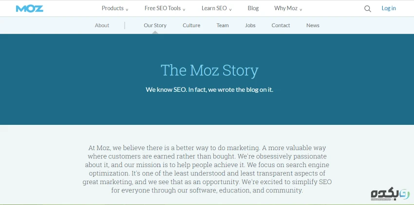 صفحه‌ درباره ما شرکت MOZ